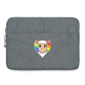 Sheep Lgbt Rainbow Colors - Laptop bag 15" - heather grey - Front