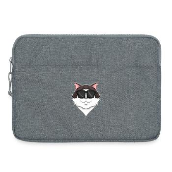 Ragdoll Katze - Laptoptasche 15" - Grau meliert - Vorne