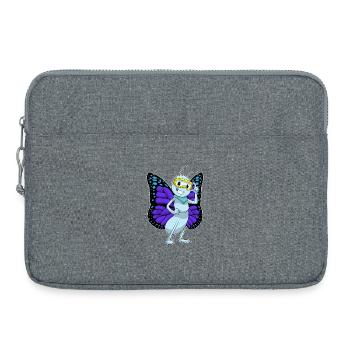 Schmetterling Brille - Laptoptasche 15" - Grau meliert - Vorne