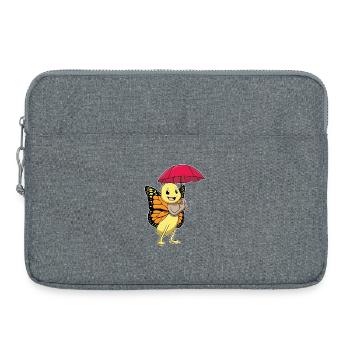 Parapluie papillon - Sacoche pour ordinateur portable 15 pouces - gris chiné - Devant
