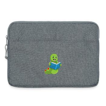 Livre de nerds chenilles - Sacoche pour ordinateur portable 15 pouces - gris chiné - Devant