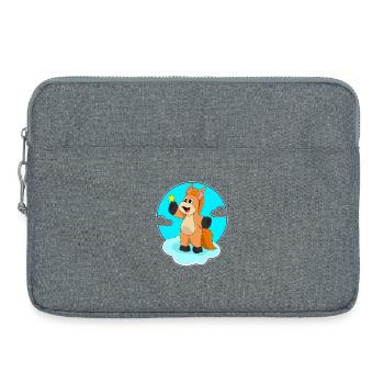 Horse Clouds - Laptop bag 15" - heather grey - Front