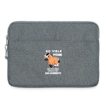 Norwegisches Fjordpferd Pferd Hauspferd - Laptoptasche 15" - Grau meliert - Vorne