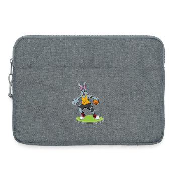 Joueur de basket-ball Bunny Basket - Sacoche pour ordinateur portable 15 pouces - gris chiné - Devant