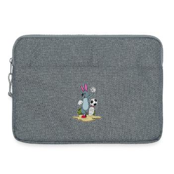 Bunny Joueur de Football - Sacoche pour ordinateur portable 15 pouces - gris chiné - Devant