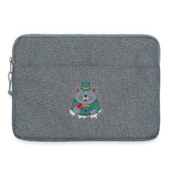 Cat Poker Cartes de poker - Sacoche pour ordinateur portable 15 pouces - gris chiné - Devant