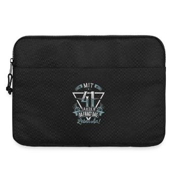 41. Geburtstag Da Fängt Das Leben An - Laptoptasche 15" - Schwarz - Vorne