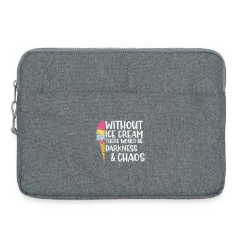 Lustige Zitate über Eis und Chaos - Laptoptasche 15" - Grau meliert - Vorne