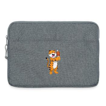 Tiger Fleisch - Laptoptasche 15" - Grau meliert - Vorne