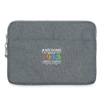 1943 - Jahrgang 1943 - Fantastisch seit 1943 - Laptoptasche 15" - Grau meliert - Vorne