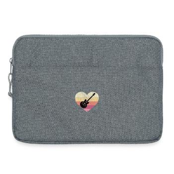 Guitarist loves to play blues guitar - Laptop bag 15" - heather grey - Front