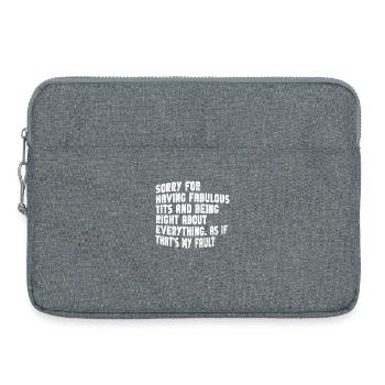Désolé je suis fabuleux - Sacoche pour ordinateur portable 15 pouces - gris chiné - Devant