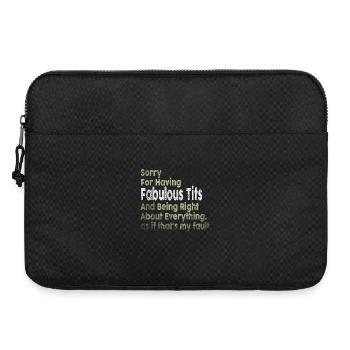 Désolé je suis fabuleux - Sacoche pour ordinateur portable 15 pouces - noir - Devant