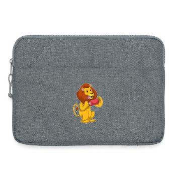 Löwe Fleisch - Laptoptasche 15" - Grau meliert - Vorne