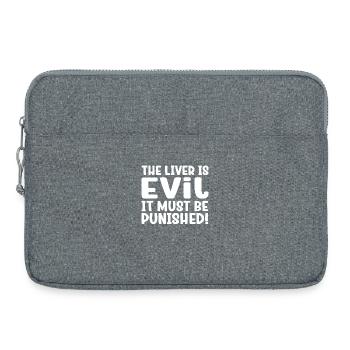 The liver is evil and is punished - Laptop bag 15" - heather grey - Front