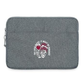 The liver is evil and is punished - Laptop bag 15" - heather grey - Front
