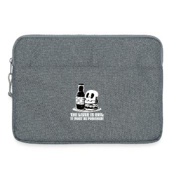 The liver is evil and is punished - Laptop bag 15" - heather grey - Front