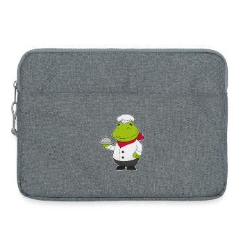 Frosch Koch Servierglocke Kochen - Laptoptasche 15" - Grau meliert - Vorne