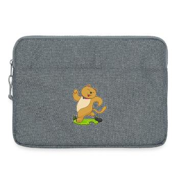Cat Jogger Jogging Sport - Laptop bag 15" - heather grey - Front