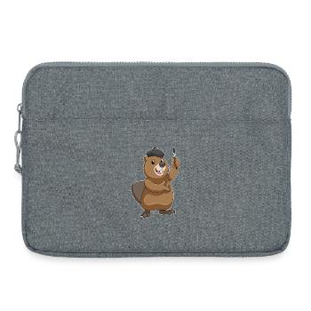 Peinture au pinceau peintre de castor - Sacoche pour ordinateur portable 15 pouces - gris chiné - Devant
