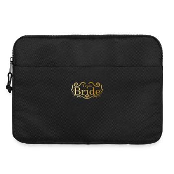 Team Bride in Gold Wedding Celebration - Laptop bag 15" - black - Front