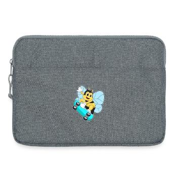Biene Skater Skateboard - Laptoptasche 15" - Grau meliert - Vorne
