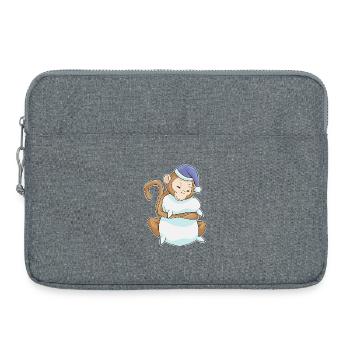 Oreiller de Sommeil Singe - Sacoche pour ordinateur portable 15 pouces - gris chiné - Devant