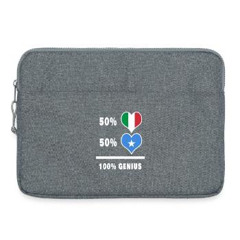 Brilliant Italien und Somalia / Geschenk - Laptoptasche 15" - Grau meliert - Vorne