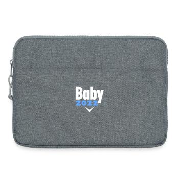 Baby 2022 - Geburt Schwanger 2022 - Laptoptasche 15" - Grau meliert - Vorne
