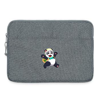 Panda Student Backpack School - Laptop bag 15" - heather grey - Front