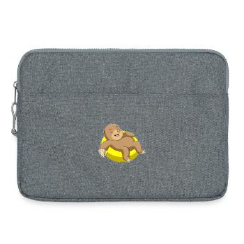 Mole Swimming Swim Ring Summer - Laptop bag 15" - heather grey - Front