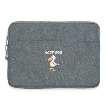 Nordsee Möwe Norden Norddeutschland - Laptoptasche 15" - Grau meliert - Vorne