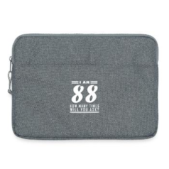Ich bin 88 – 88. Geburtstag Geschenk - Laptoptasche 15" - Grau meliert - Vorne