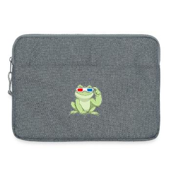 Frosch Brille - Laptoptasche 15" - Grau meliert - Vorne