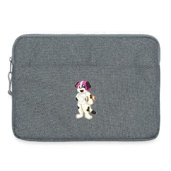 Dog American Football Sports - Laptop bag 15" - heather grey - Front