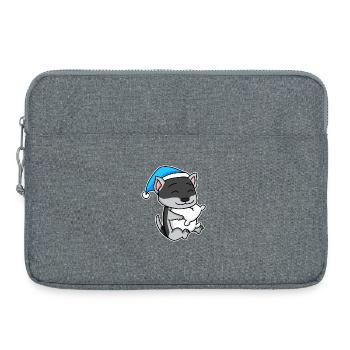 Chien race de chien Siberian Husky - Sacoche pour ordinateur portable 15 pouces - gris chiné - Devant