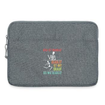 Das Ist Deadlef Skelett Halloween Kostüm Geschenk - Laptoptasche 15" - Grau meliert - Vorne