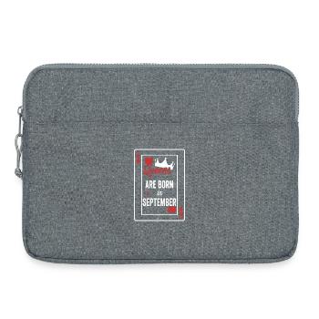 Königinnen werden im September geboren Geburtstag Date Mädchen W - Laptoptasche 15" - Grau meliert - Vorne