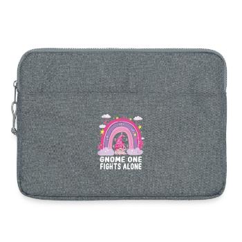 Gnome One combat seul le cancer du sein rose - Sacoche pour ordinateur portable 15 pouces - gris chiné - Devant