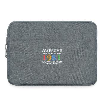 1981 - Born 1981 - Laptop bag 15" - heather grey - Front