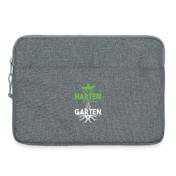 Garten Sprüche Nur die Harten kommen in den Garten - Laptoptasche 15" - Grau meliert - Vorne