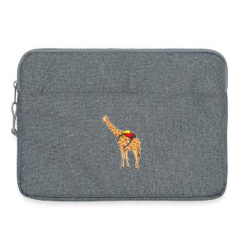 École de sac à dos des élèves Girafes - Sacoche pour ordinateur portable 15 pouces - gris chiné - Devant