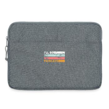 Je serai dans mon triathlon Paincave - Sacoche pour ordinateur portable 15 pouces - gris chiné - Devant