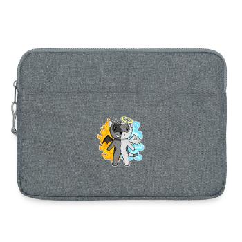 Cat Cat Breed Burma - Angel and Devil - Laptop bag 15" - heather grey - Front