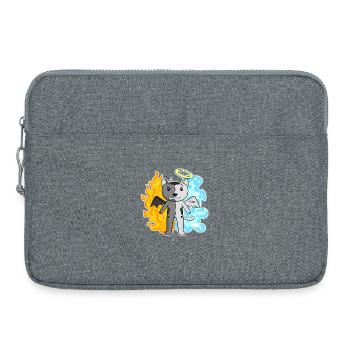 Chat race Burmilla - Sacoche pour ordinateur portable 15 pouces - gris chiné - Devant