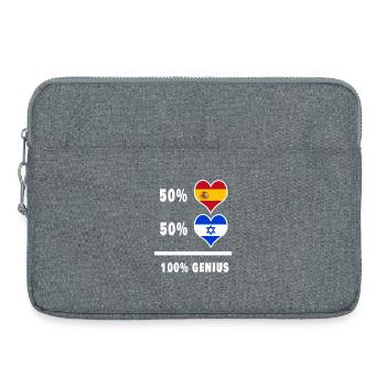 Israël et l’Espagne génie / cadeau - Sacoche pour ordinateur portable 15 pouces - gris chiné - Devant