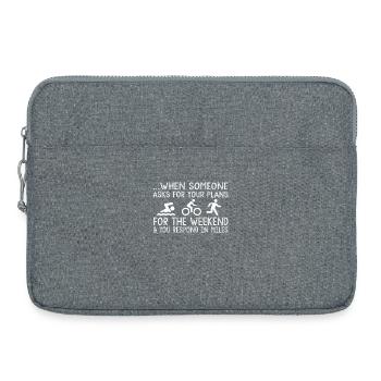 When someone asks about your triathlon - Laptop bag 15" - heather grey - Front