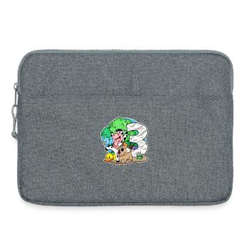 3ème anniversaire Animaux mignons 3 ans - Sacoche pour ordinateur portable 15 pouces - gris chiné - Devant