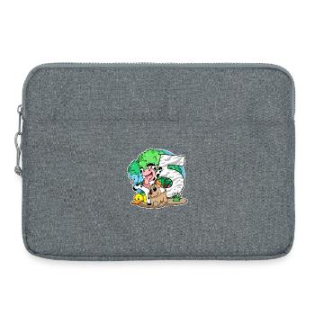 5th birthday Cute animals 5 years old - Laptop bag 15" - heather grey - Front