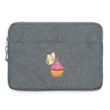 Schmetterling Muffin - Laptoptasche 15" - Grau meliert - Vorne